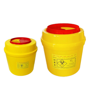 医疗利器盒一次性锐器盒废物垃圾桶盒园形方形黄色医院诊所锐器盒