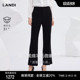 裤 职场高阶感LANDI石墨黑绵羊毛微喇西装 女2026春新品 商场同款
