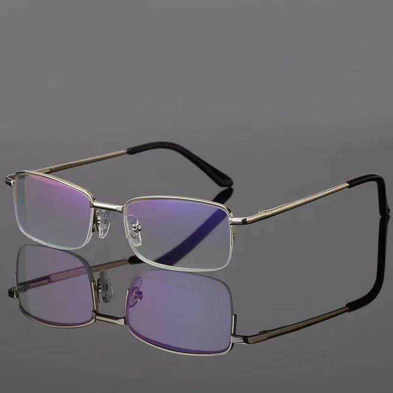 中老年老花眼镜超轻高清男女老视镜老光镜半框设计树脂镜片老花镜