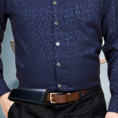 中老年背夹腰挂式 墨镜盒穿皮带眼镜盒便携抗压铁盒老花镜收纳皮盒