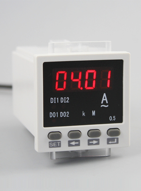 CJ-AA81智能单相交流电流表 AC220V LED数字显示安培表 量程0-5A