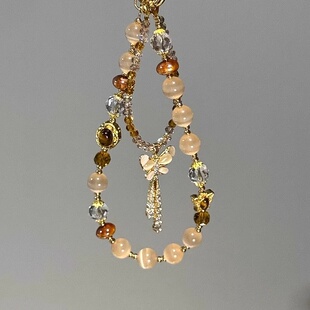 新款虎眼石手机链绳高端精致手机挂链超好看手机链挂手腕轻奢小众