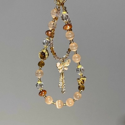 新款虎眼石手机链绳高端精致