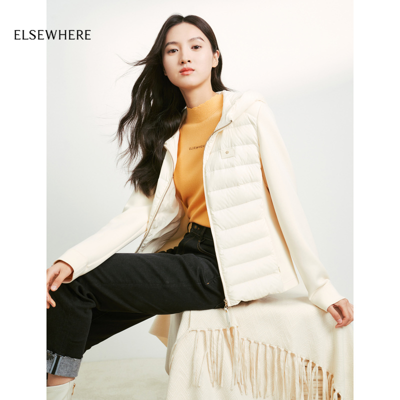 短款连帽羽绒服ELSEWHERE珂思