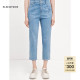 女夏新款 棉质直筒烟管小脚九分牛仔裤 商场同款 ELSEWHERE珂思