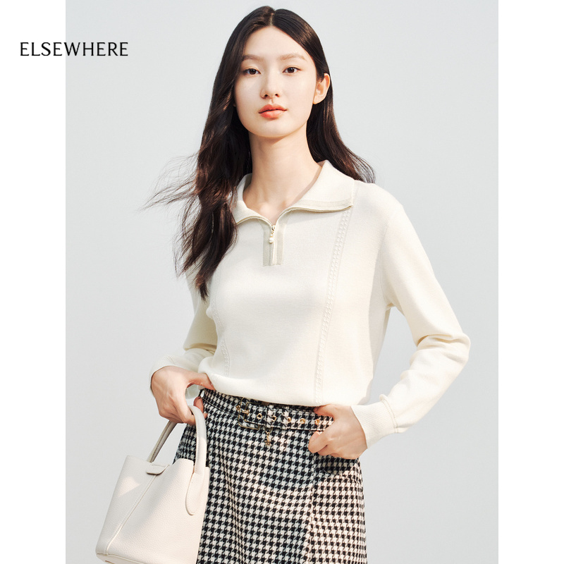 绢丝羊毛针织衫ELSEWHERE珂思