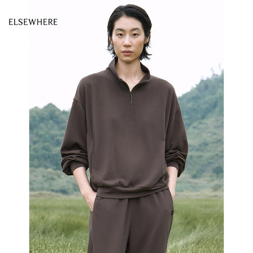 珂思上衣女松弛感立领卫衣