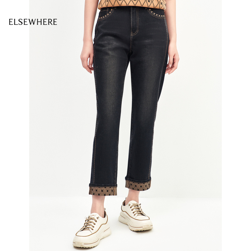 品牌老花卷边设计自然腰珂思