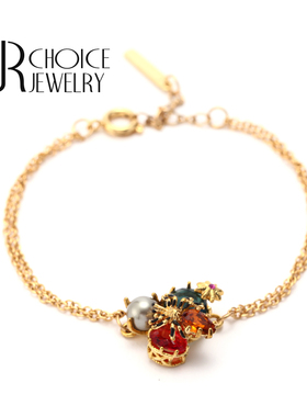 法国宝石灰色珍珠手链