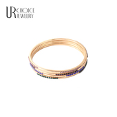 CHOICE GENUINE 美国I.N.C原单正品 彩宝石四只一套手镯