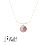 CHOICE QUEEN 925银天然17 18MM超级大颗爱迪生珍珠项链