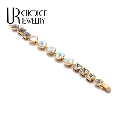 复古大颗镶嵌水晶手链