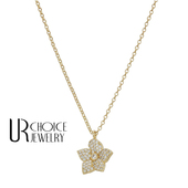 CHOICE GENUINE 欧美KS正品 立体水晶小花朵短项链