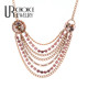 欧美BetJ复古玫瑰金太阳花多层项链 GENUINE CHOICE