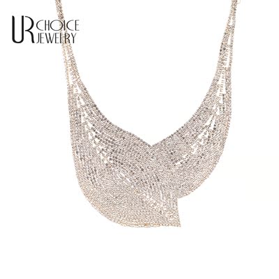 【UR CHOICE】GENUINE●美国I.N.C原单正品银色叶子闪亮项链