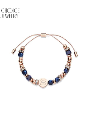 【UR CHOICE】GENUINE●澳洲MMO小众奢蓝色水晶通勤风金色手链