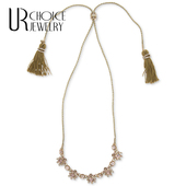 英国新兴品牌MarchS橘粉色镶嵌项链毛衣链 GENUINE CHOICE