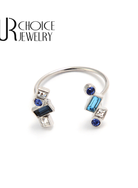 珠宝日本水晶蓝色系戒指定制