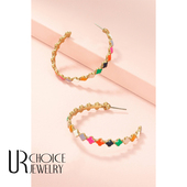 原包装 CHOICE GENUINE SD正品 Francis Hoops彩色烤漆耳环