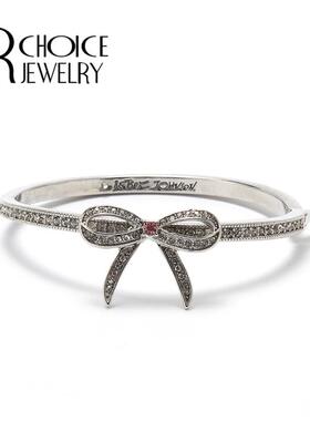 欧美蝴蝶结合金满钻复古手镯