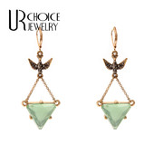 欧美Betj复古苹果绿三角吊饰耳环耳饰 GENUINE CHOICE