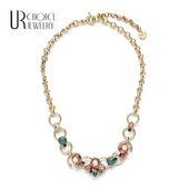 澳洲MMO小众奢茶色水晶通勤风金色项链 GENUINE CHOICE