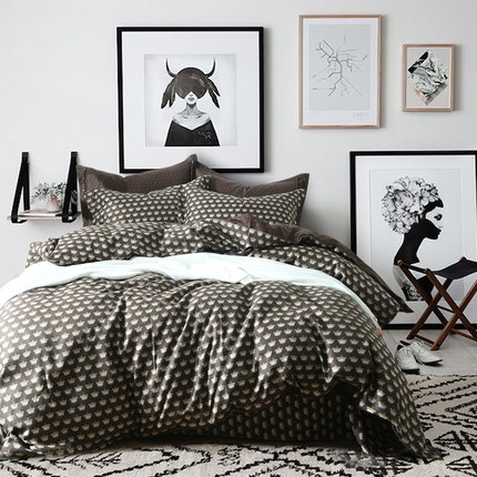 TUCANO 简约时尚臻绒四件套磨毛床单被套秋冬季1.8m床上用品套件