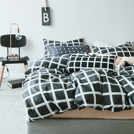 纯棉四件套全棉套件1.5米1.8m双人床上用品被套床单1.2m三件套