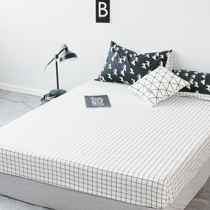 七好啄木鸟 纯棉床笠单件全棉1.5m床垫套床罩1.8米席梦思保护套