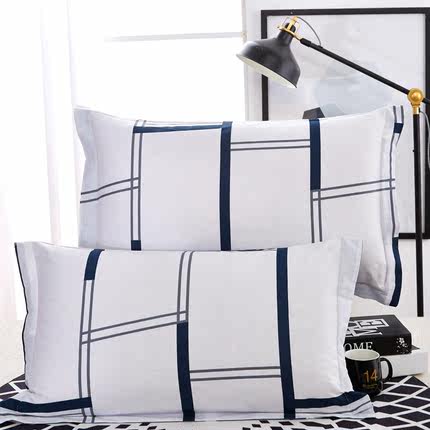 七好啄木鸟【一对装】全棉斜纹枕套枕芯套 纯棉枕头套 48*74枕套