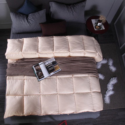 七好啄木鸟 全棉水洗棉冬被加厚双人太空被子被芯春秋被加厚保暖