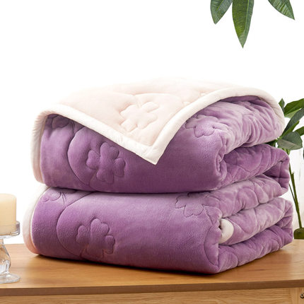 七好啄木鸟冬季毛毯双人单人加厚保暖法兰绒空调毯子珊瑚绒被子
