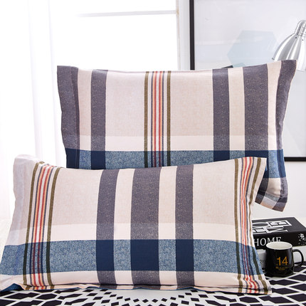 七好啄木鸟【一对装】全棉斜纹枕套枕芯套 纯棉枕头套 48*74枕套