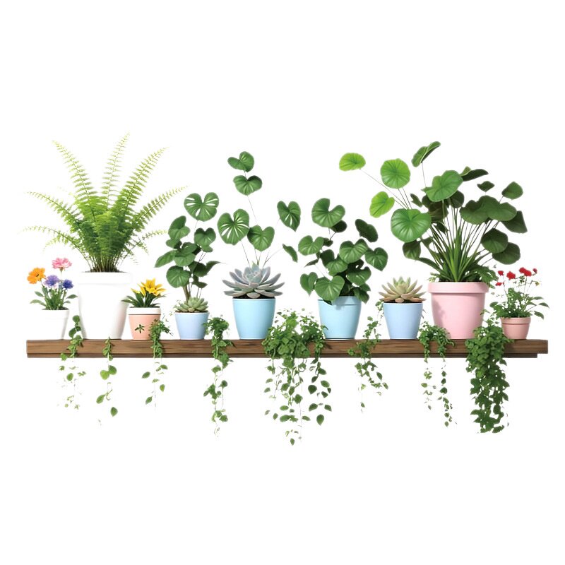 绿植小清新墙贴自粘装饰客厅卧室背景贴画可移除环保贴纸