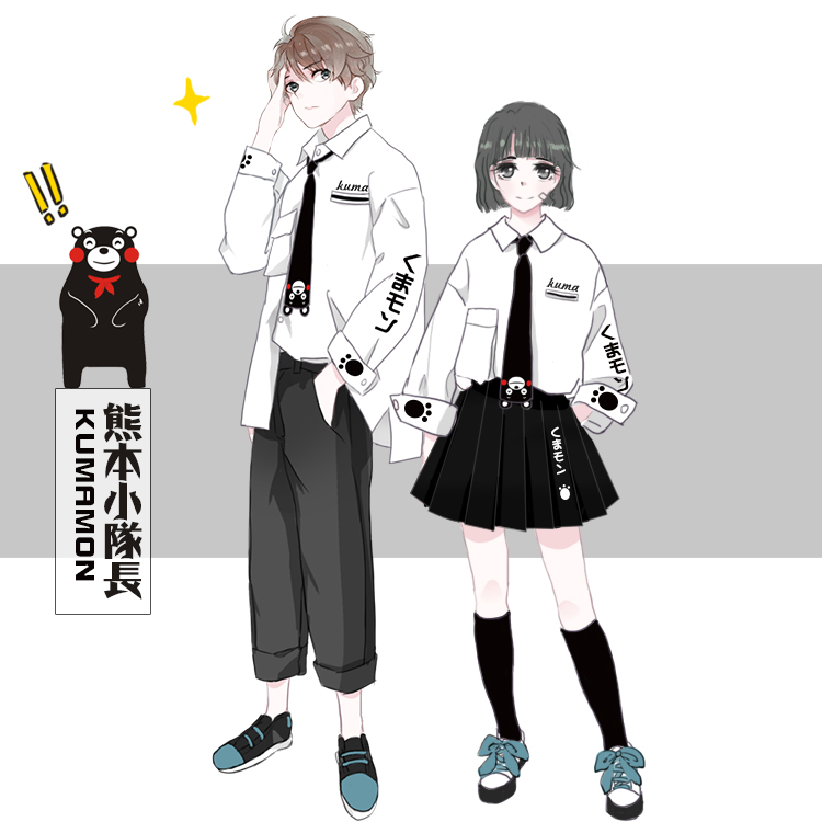 原创男友风绣花衬衫现货[UNK]