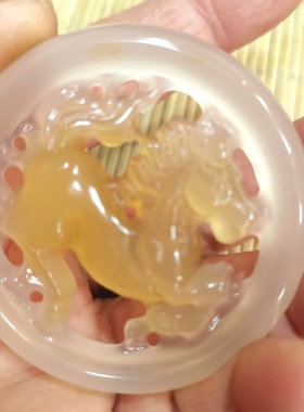 马年大吉手工雕刻十二生肖马圆盘吊坠守护一生阜新天然玛瑙项链