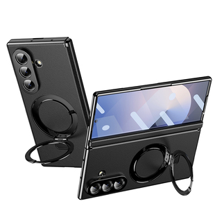 适用三星zfold6/7手机壳旋转指环支架magsafe磁吸充肤感铰链全包新款fold5/4/3壳膜一体保护套防摔超薄Case
