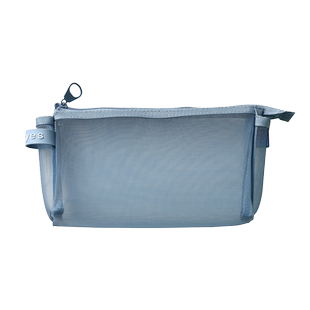 透明网纱笔袋考试专用小学生男大容量拉链文具袋生女简约日系高颜值中考高考铅笔袋初中生女生可放修正带网袋