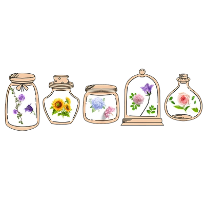 瓶子里的秋天童年收集册干花书签高级感手工diy材料包透明标本制作玻璃瓶树叶塑封膜粘贴画纸儿童幼儿园漂流