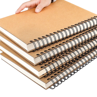 加厚硬壳线圈素描本A4美术生专用速写本8K画画本16k幼儿园儿童图画小学生手绘写生水彩马克笔a3绘画空白本子