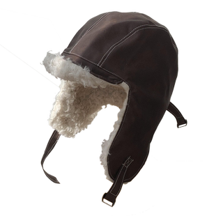 高级感皮质加绒加厚男女保暖帽子女秋冬季2023新款百搭护耳雷锋帽