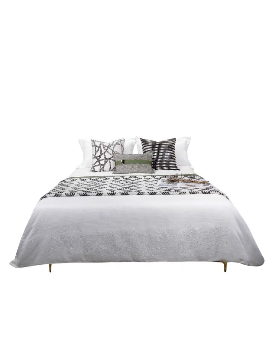 现代简约床品套件绿色九件套抱枕搭毯别墅酒店摆场床上用品软装,家居饰品,家饰软装搭配套装,淘宝优惠券,粉丝福利购,淘宝优惠卷