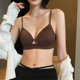 光面无痕内衣女薄款 三角杯文胸 小胸聚拢无钢圈舒适性感细肩带法式