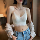 爆款 吊带背心女免穿文胸一体式 性感蕾丝美背内衣2024新款 夏季 薄款