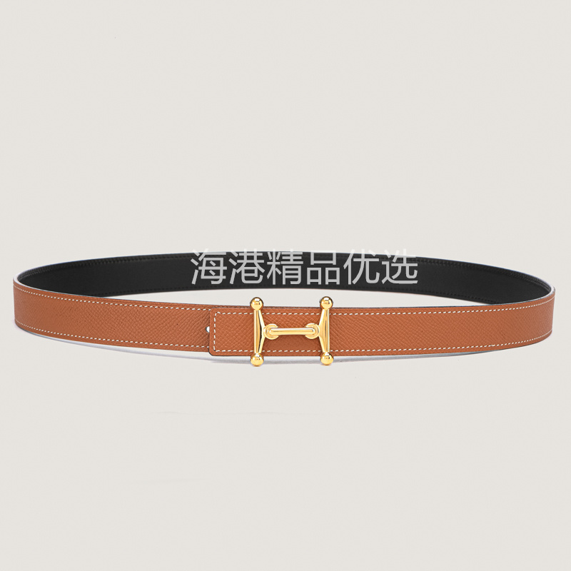 小牛皮镀钯金扣24毫米宽高级感