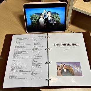 【初来乍到Fresh off the boat】双语活页夹笔记本定制A4大小