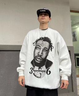 美式oldschool武当派Bboy说唱hiphop宽松街舞Wutangclan圆领卫衣