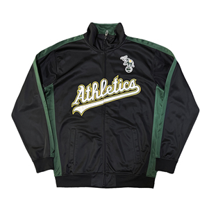 90s美式ins复古AThletice运动家logo全刺绣舒适宽松经典棒球外套