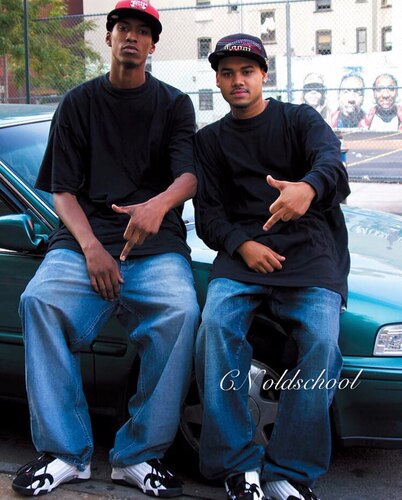 重磅oldschool嘻哈厚实牛仔裤