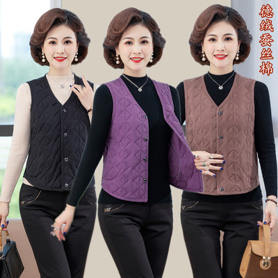 无袖压线德绒马甲百搭